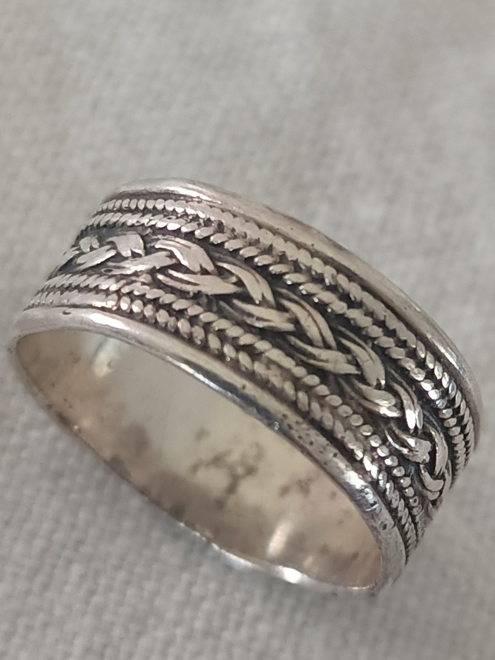 Intricate Braided Silver Women's Ring
